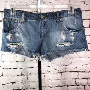 Highway Jeans Ripped Denim Shorts